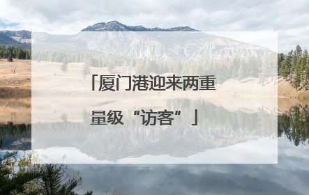 厦门港迎来两重量级“访客”