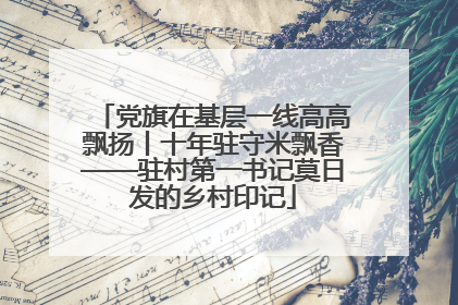 党旗在基层一线高高飘扬丨十年驻守米飘香——驻村第一书记莫日发的乡村印记