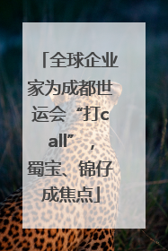 全球企业家为成都世运会“打call”，蜀宝、锦仔成焦点