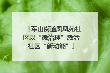 军山街道凤凰苑社区以“微治理”激活社区“新动能”