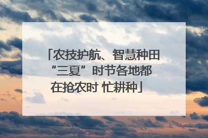 农技护航、智慧种田 “三夏”时节各地都在抢农时 忙耕种