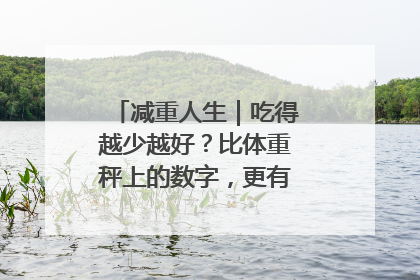 减重人生｜吃得越少越好？比体重秤上的数字，更有意义的是什么？