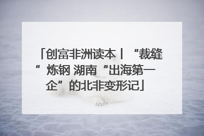 创富非洲读本丨“裁缝”炼钢 湖南“出海第一企”的北非变形记