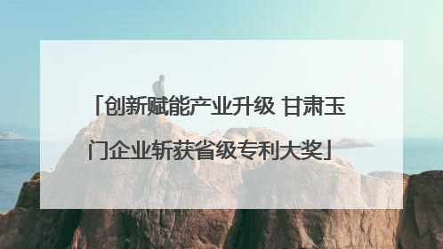 创新赋能产业升级 甘肃玉门企业斩获省级专利大奖