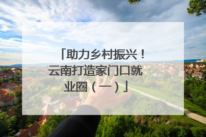 助力乡村振兴！云南打造家门口就业圈（一）