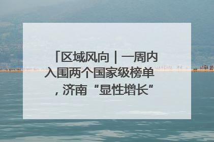 区域风向｜一周内入围两个国家级榜单，济南“显性增长”刷新城市影响力