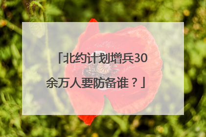 北约计划增兵30余万人要防备谁？
