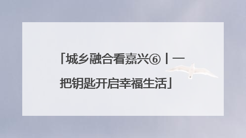 城乡融合看嘉兴⑥丨一把钥匙开启幸福生活