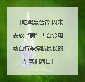 吃鸡赢台铃 周末去放“疯”！台铃电动自行车续航最长的车亮相海口