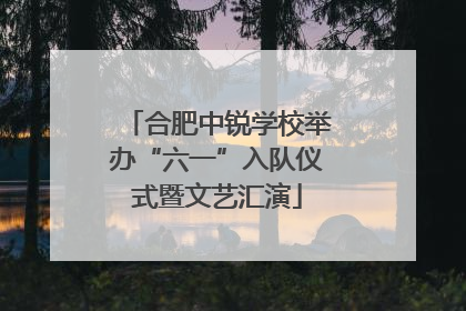 合肥中锐学校举办“六一”入队仪式暨文艺汇演