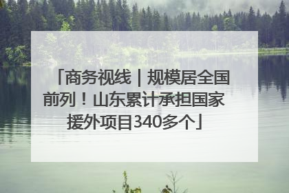 商务视线｜规模居全国前列！山东累计承担国家援外项目340多个