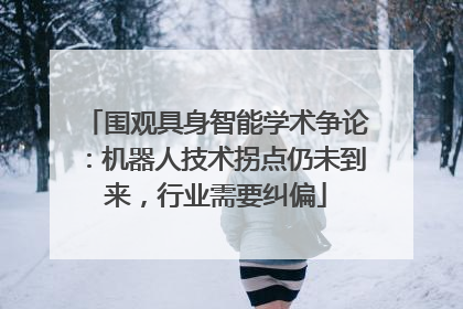 围观具身智能学术争论：机器人技术拐点仍未到来，行业需要纠偏