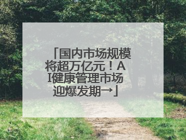国内市场规模将超万亿元！AI健康管理市场迎爆发期→