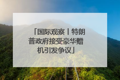国际观察丨特朗普政府接受豪华赠机引发争议