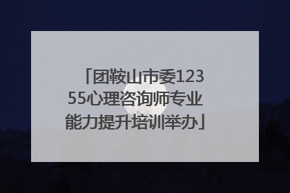 团鞍山市委12355心理咨询师专业能力提升培训举办