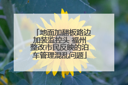 地面加翻板路边加装监控头 福州整改市民反映的泊车管理混乱问题