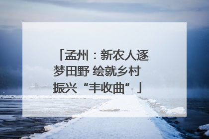孟州：新农人逐梦田野 绘就乡村振兴“丰收曲”