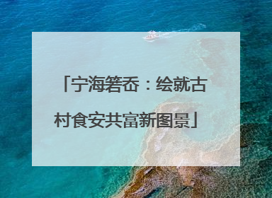 宁海箬岙：绘就古村食安共富新图景