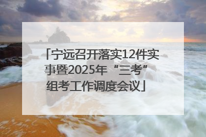 宁远召开落实12件实事暨2025年“三考”组考工作调度会议