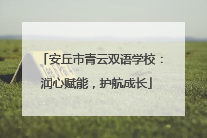 安丘市青云双语学校：润心赋能，护航成长