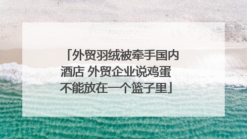外贸羽绒被牵手国内酒店 外贸企业说鸡蛋不能放在一个篮子里