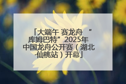 大端午 赛龙舟 “库姆巴特”2025年中国龙舟公开赛（湖北·仙桃站）开幕