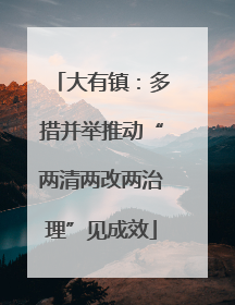 大有镇：多措并举推动“两清两改两治理”见成效