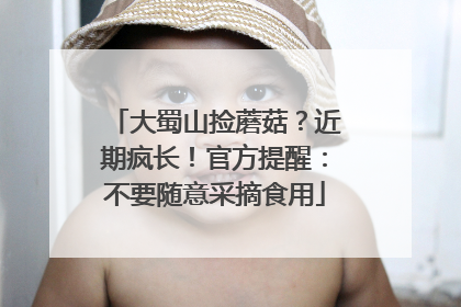 大蜀山捡蘑菇？近期疯长！官方提醒：不要随意采摘食用