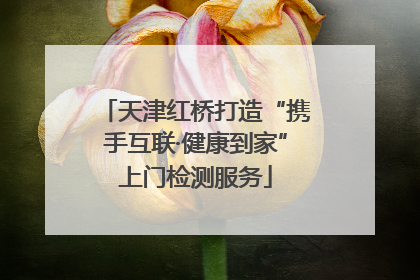 天津红桥打造“携手互联·健康到家”上门检测服务