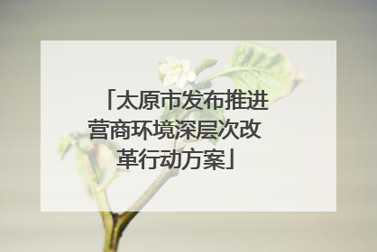 太原市发布推进营商环境深层次改革行动方案