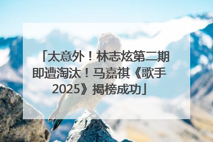 太意外！林志炫第二期即遭淘汰！马嘉祺《歌手2025》揭榜成功