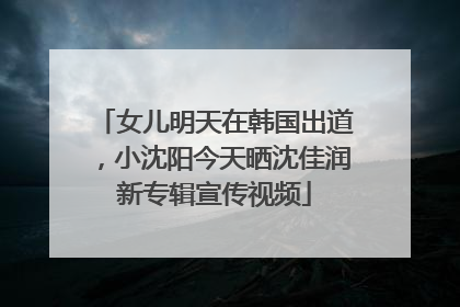 女儿明天在韩国出道，小沈阳今天晒沈佳润新专辑宣传视频