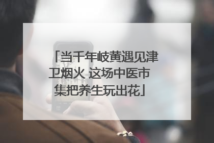 当千年岐黄遇见津卫烟火 这场中医市集把养生玩出花