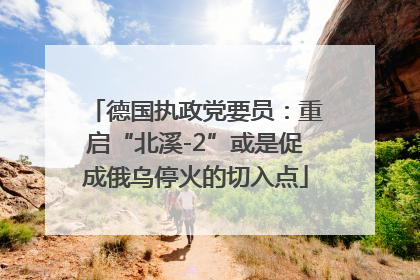 德国执政党要员：重启“北溪-2”或是促成俄乌停火的切入点