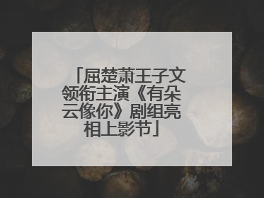 屈楚萧王子文领衔主演《有朵云像你》剧组亮相上影节