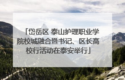 岱岳区 泰山护理职业学院校城融合暨书记、区长高校行活动在泰安举行