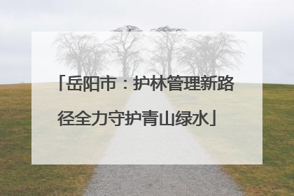 岳阳市：护林管理新路径全力守护青山绿水