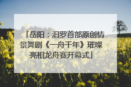 岳阳：汨罗首部原创情景舞剧《一舟千年》璀璨亮相龙舟赛开幕式