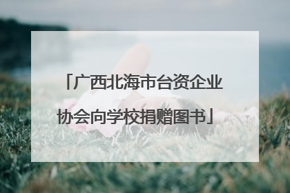 广西北海市台资企业协会向学校捐赠图书