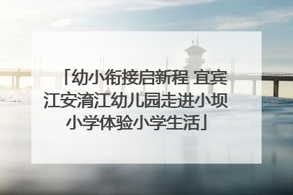 幼小衔接启新程 宜宾江安淯江幼儿园走进小坝小学体验小学生活