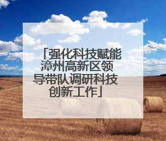 强化科技赋能 漳州高新区领导带队调研科技创新工作