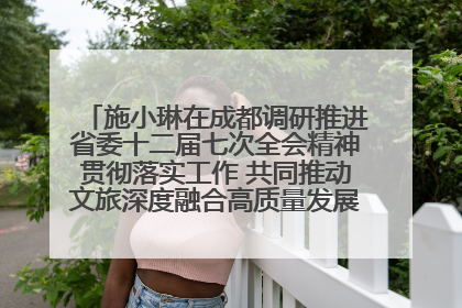 施小琳在成都调研推进省委十二届七次全会精神贯彻落实工作 共同推动文旅深度融合高质量发展 加快打造支柱产业民生产业幸福产业