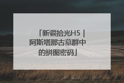 新疆拾光H5｜阿斯塔那古墓群中的拼图密码