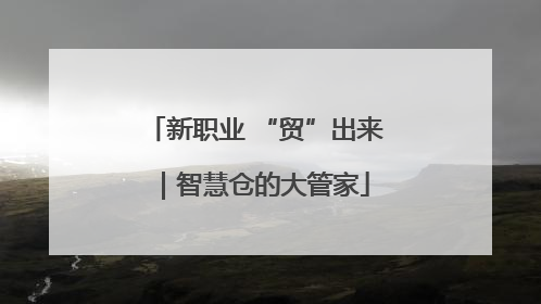 新职业 “贸”出来｜智慧仓的大管家