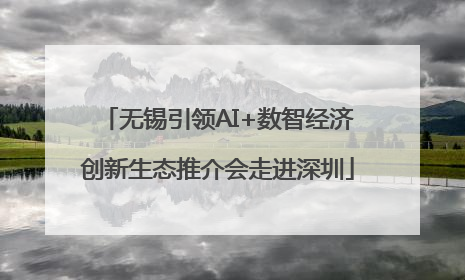 无锡引领AI+数智经济创新生态推介会走进深圳