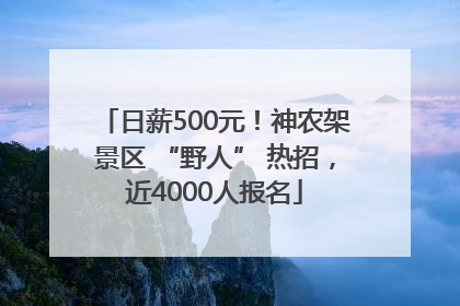 日薪500元！神农架景区 “野人” 热招，近4000人报名