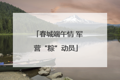 春城端午情 军营“粽”动员