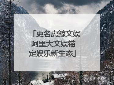 更名虎鲸文娱 阿里大文娱锚定娱乐新生态