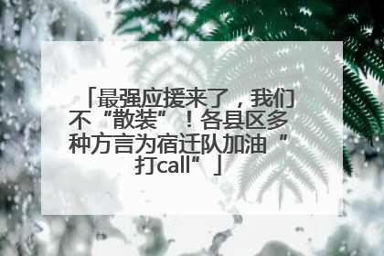 最强应援来了，我们不“散装”！各县区多种方言为宿迁队加油“打call”