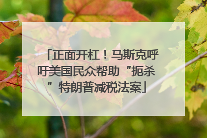 正面开杠！马斯克呼吁美国民众帮助“扼杀”特朗普减税法案
